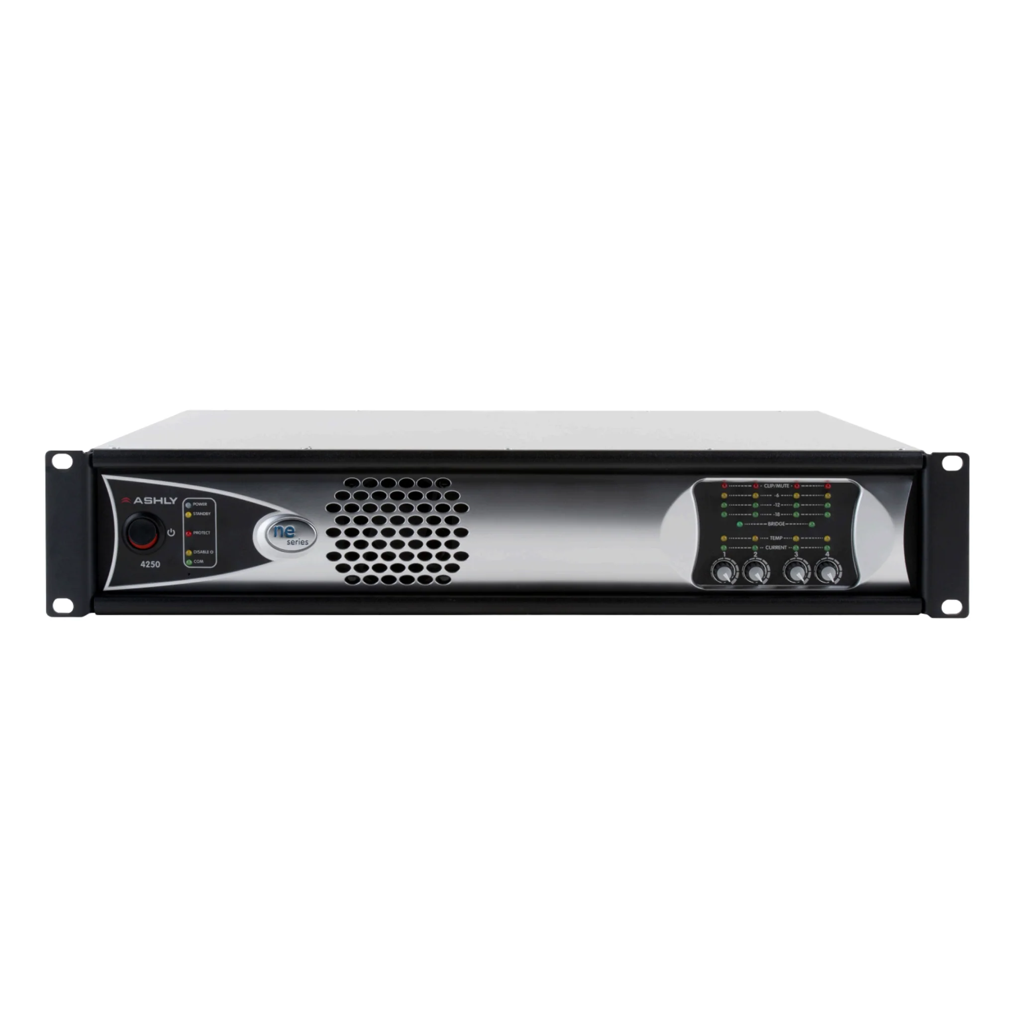 Ashly 4x250W per channel with Protea DSP, 70V , 2RU