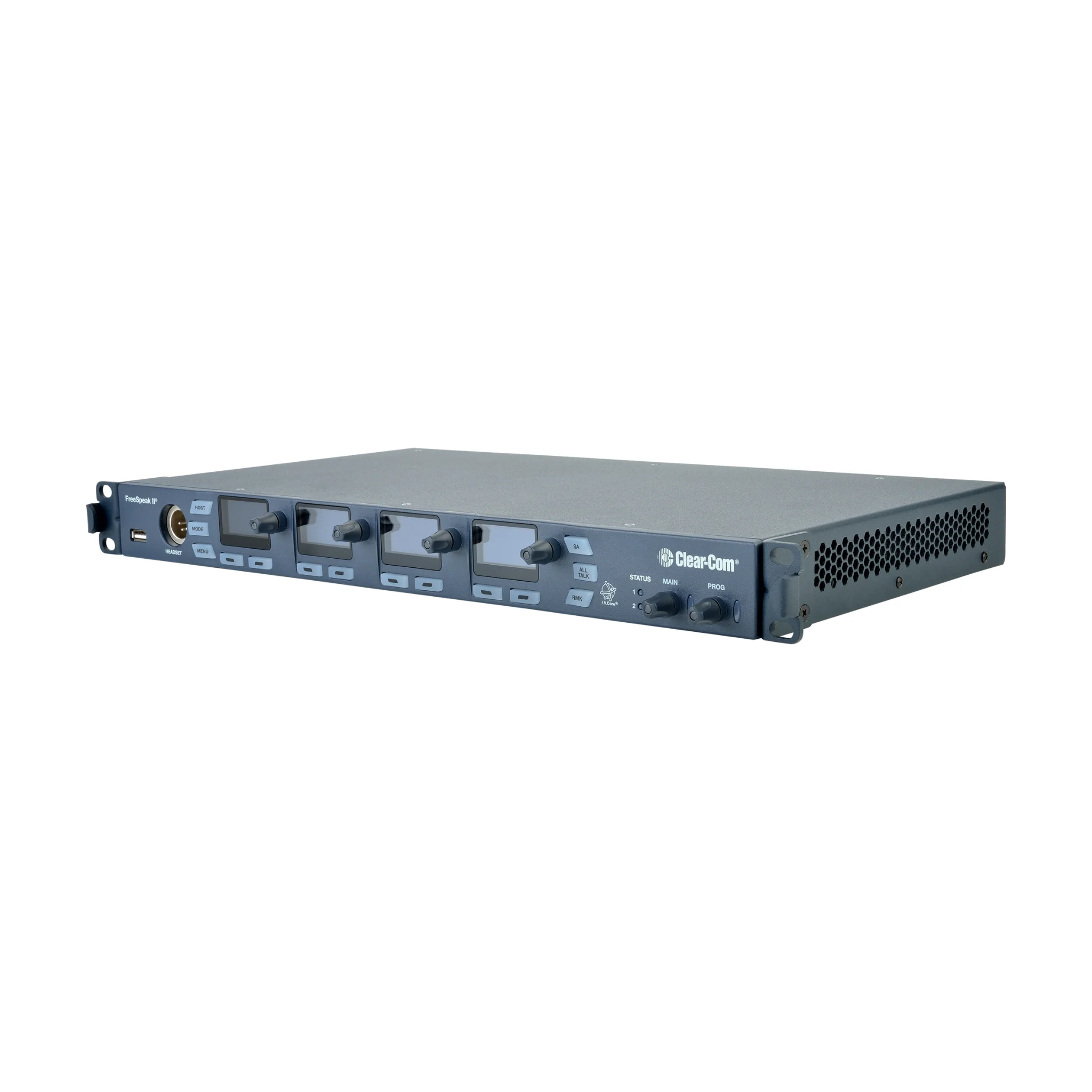 Clear-Com FreeSpeak II Base Station: 5 beltpacks, 1RU with 4-wire, 2-wire with Power Supply, Program
