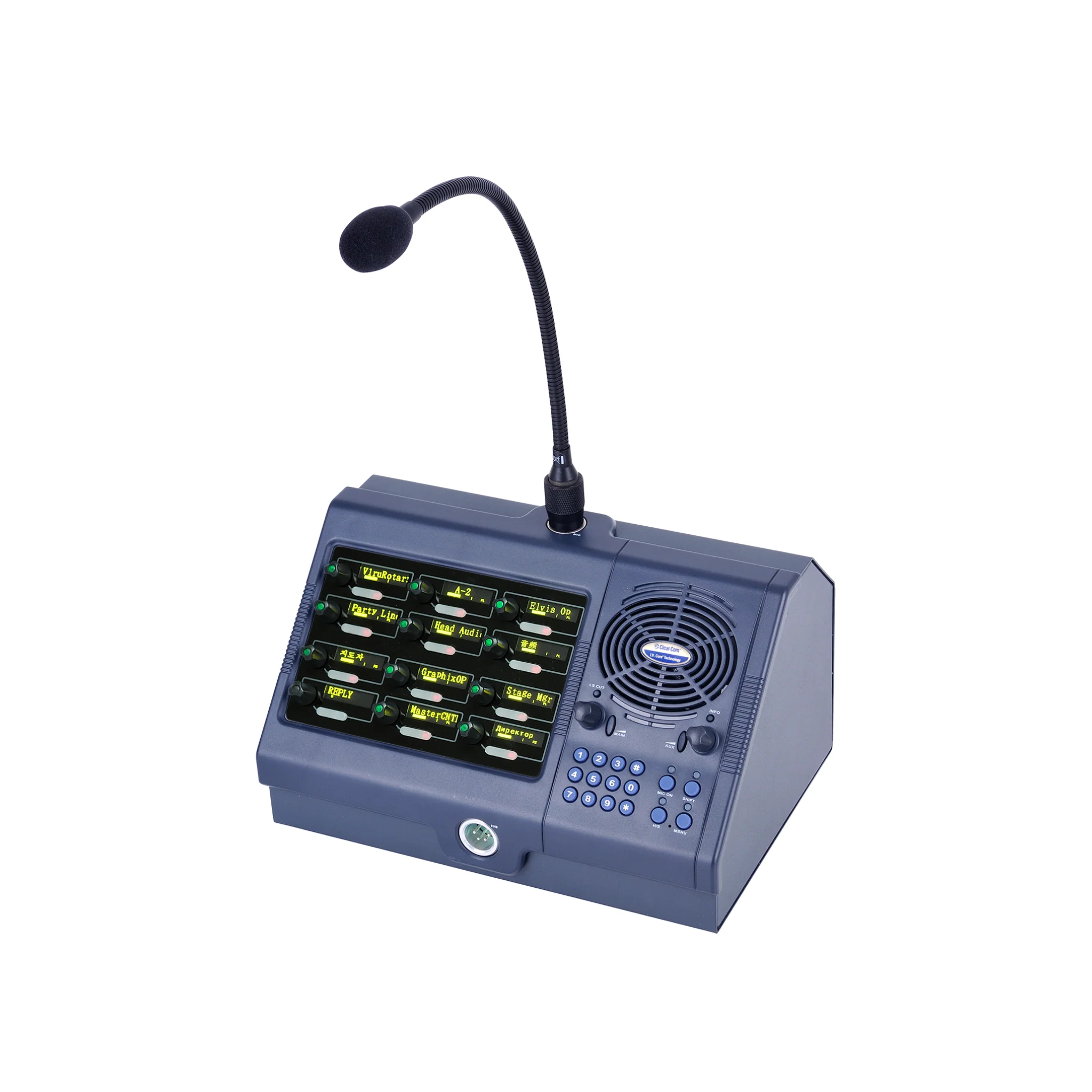 Clear-Com V-Series desktop 12 rotary XLR4