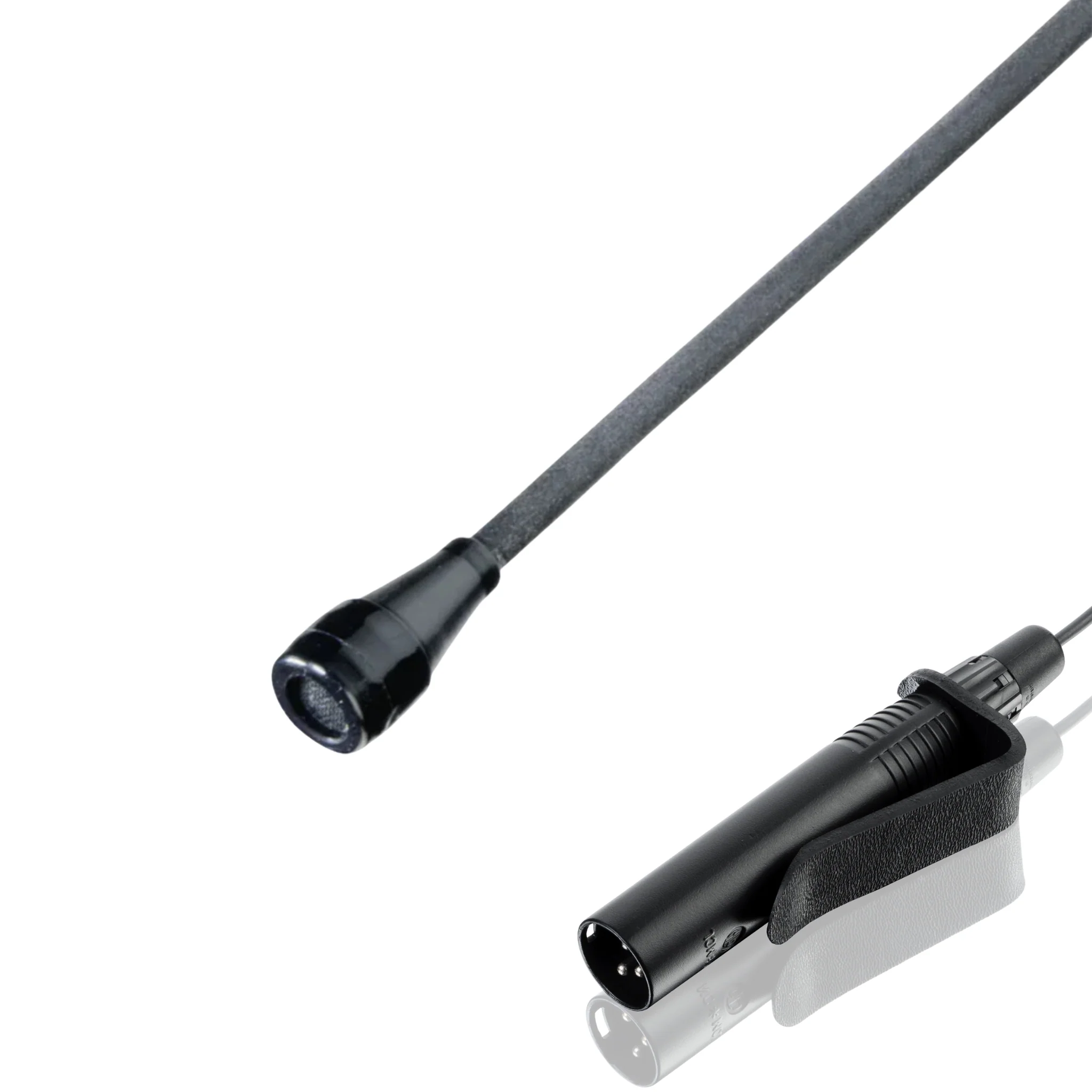 Countryman B3 (round) microphone, phantom powered to XLR, black, -10db attenuation