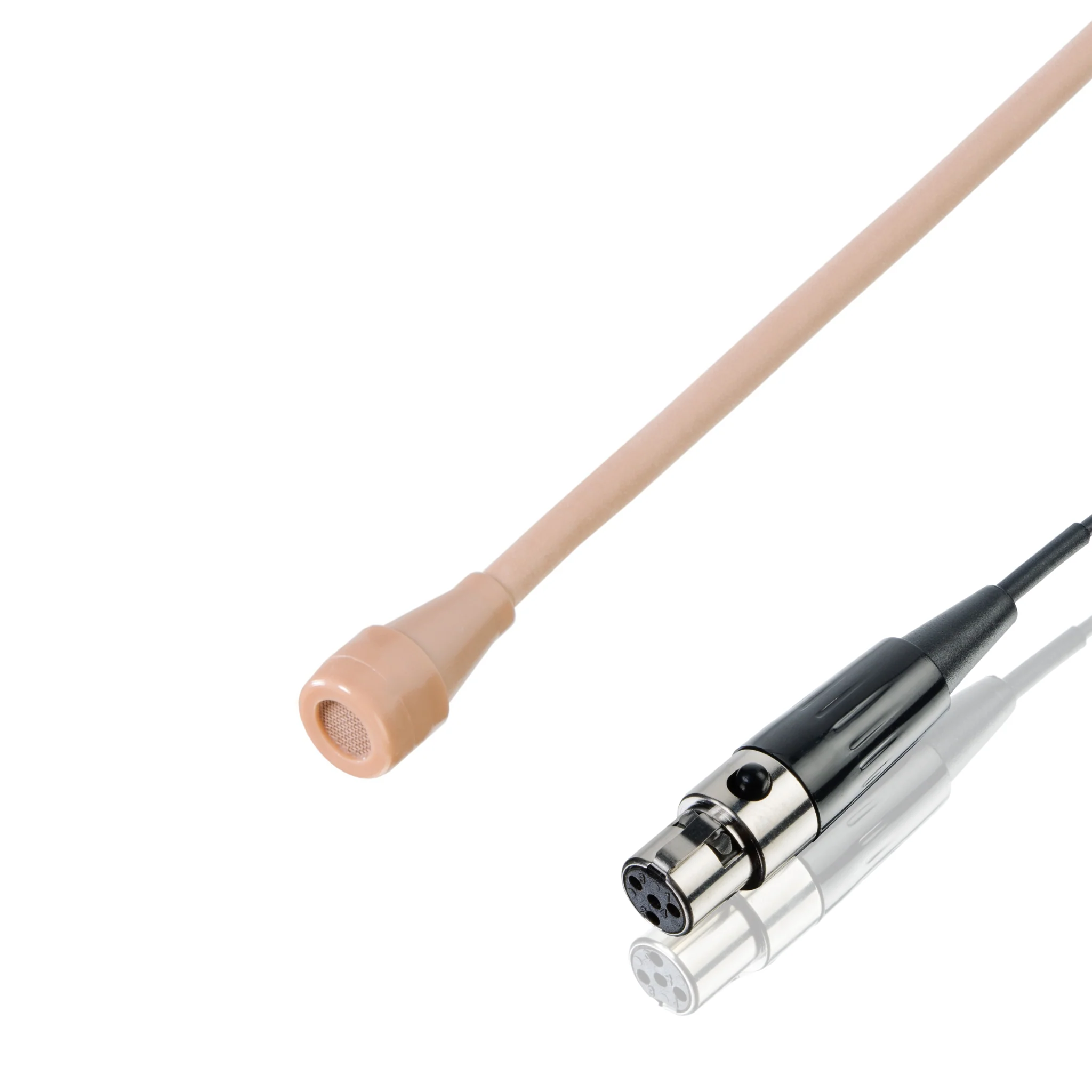 Countryman B3 (round) microphone wired for Shure (Switchcraft TA4F), tan