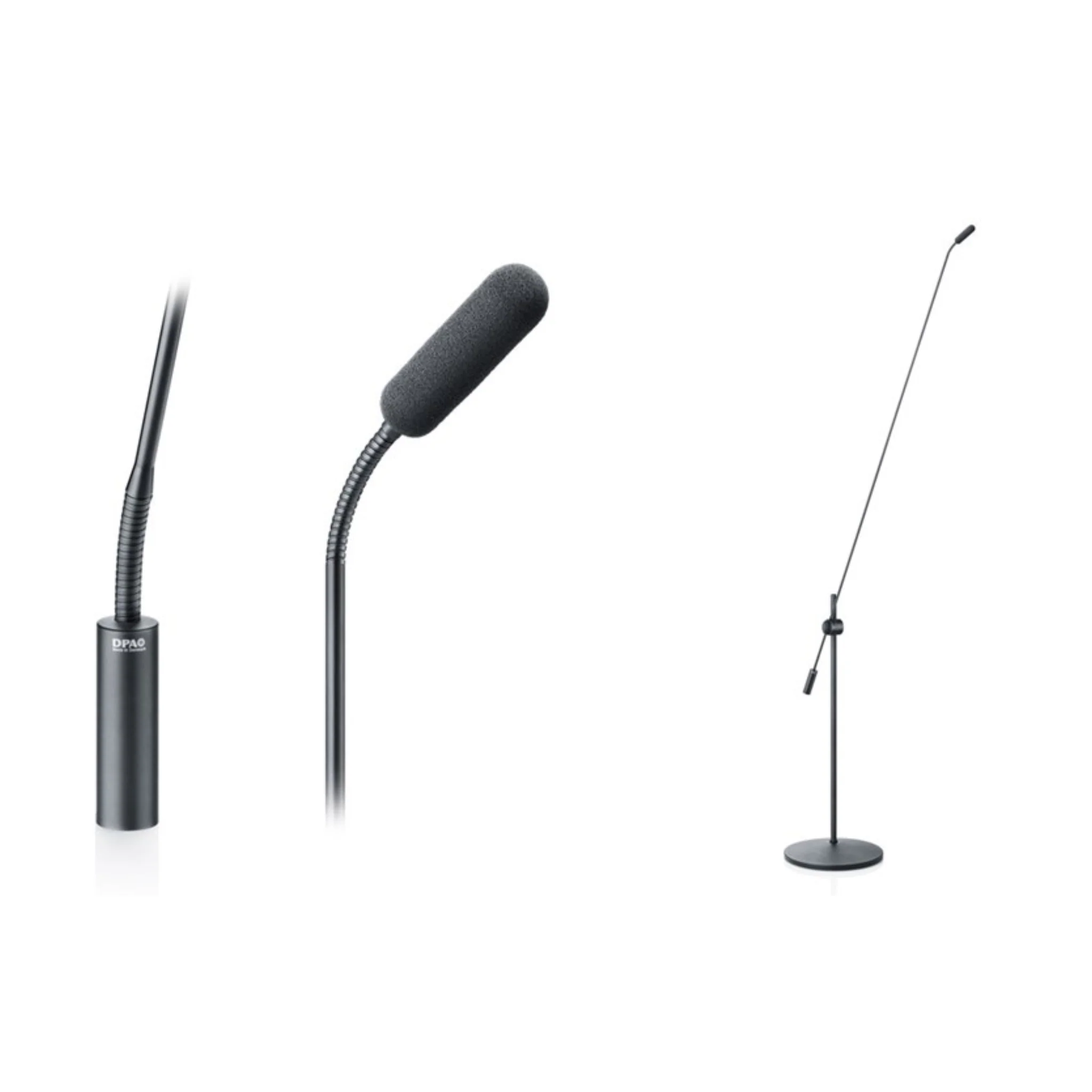 DPA 4098 CORE Supercardioid Mic, Black, XLR, 122 cm (48 in) Boom, Floor Stand, Single Mic