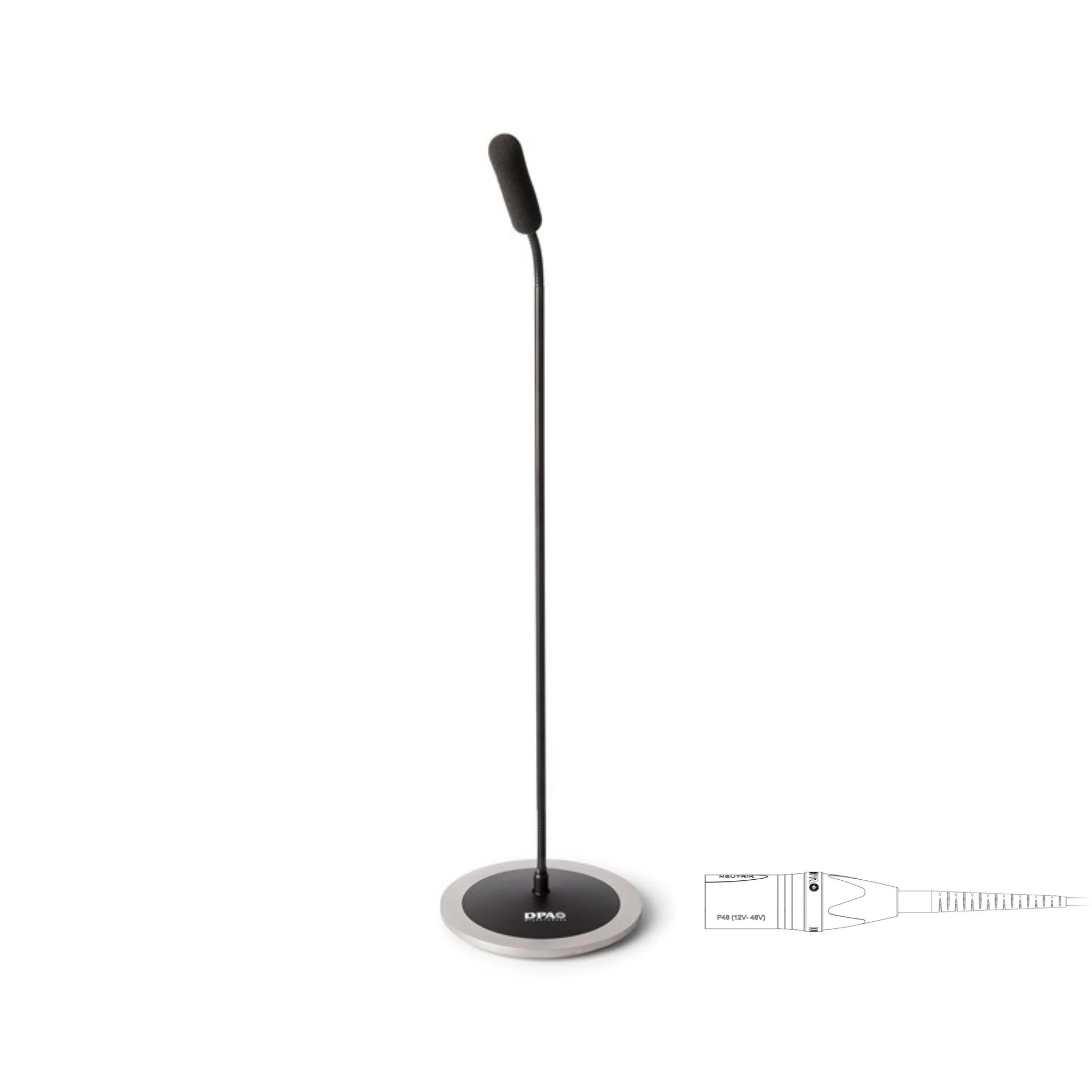 DPA 4098 CORE Supercardioid Tabletop Mic, 43 cm (17 in), Black, XLR, P48
