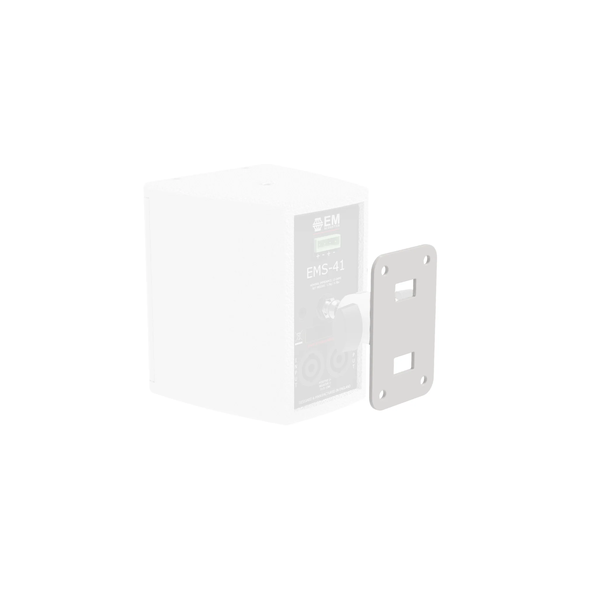 EM Acoustics WP-41 M10 stud wall plate for EMS-41/EMS-51X, white