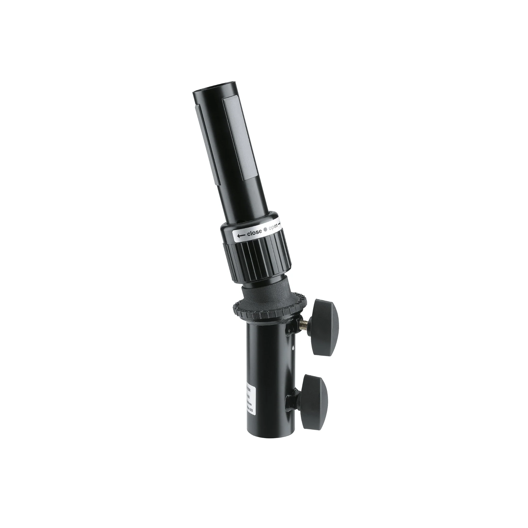 K&M 19674 speaker tilt connector; 0-15 degree angle with 'Ring Lock', load capacity 25kg, black - Image 2