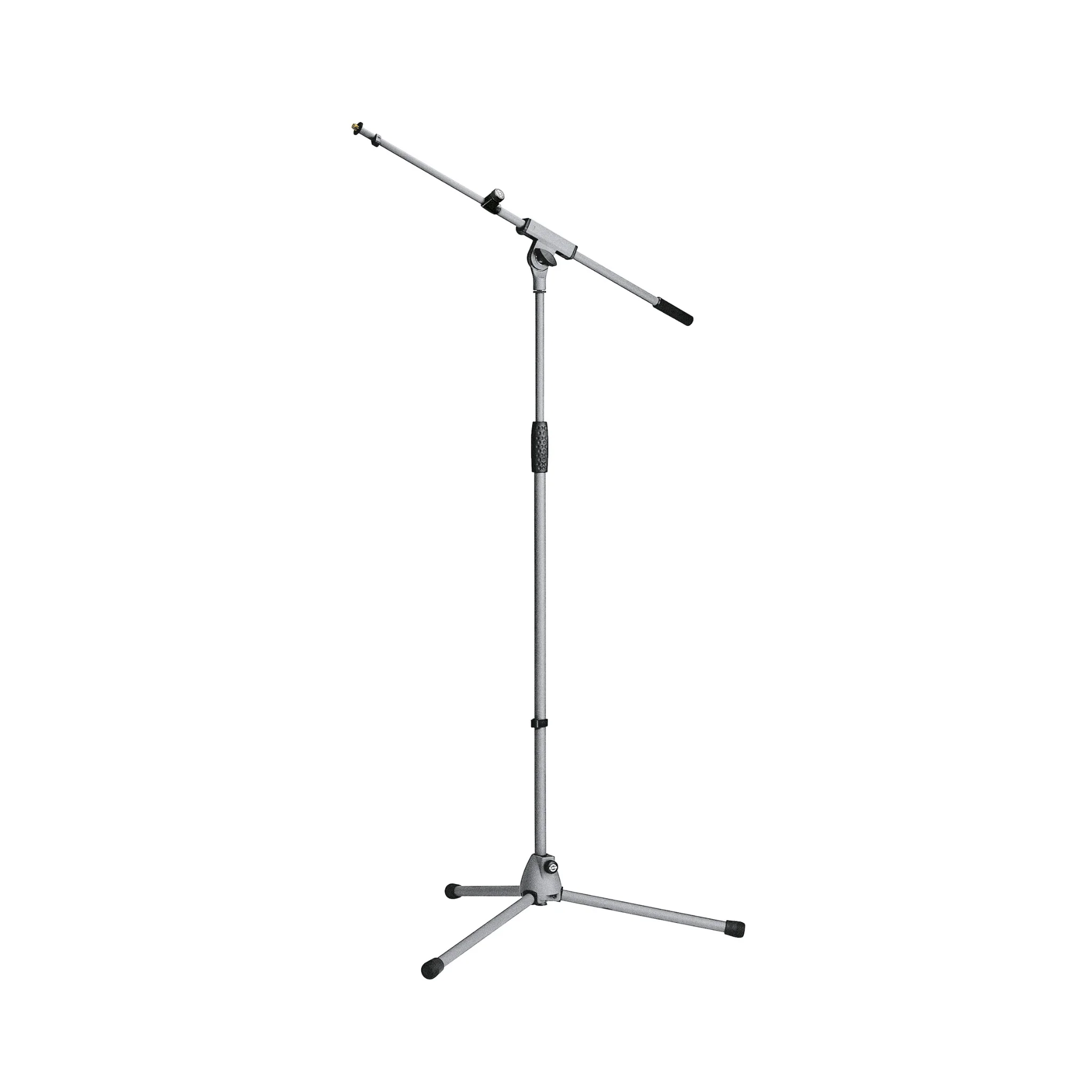 K&M 210/8 adjustable microphone stand with 2-piece boom arm, maximum height 1630mm, grey, non-reflec - Image 2