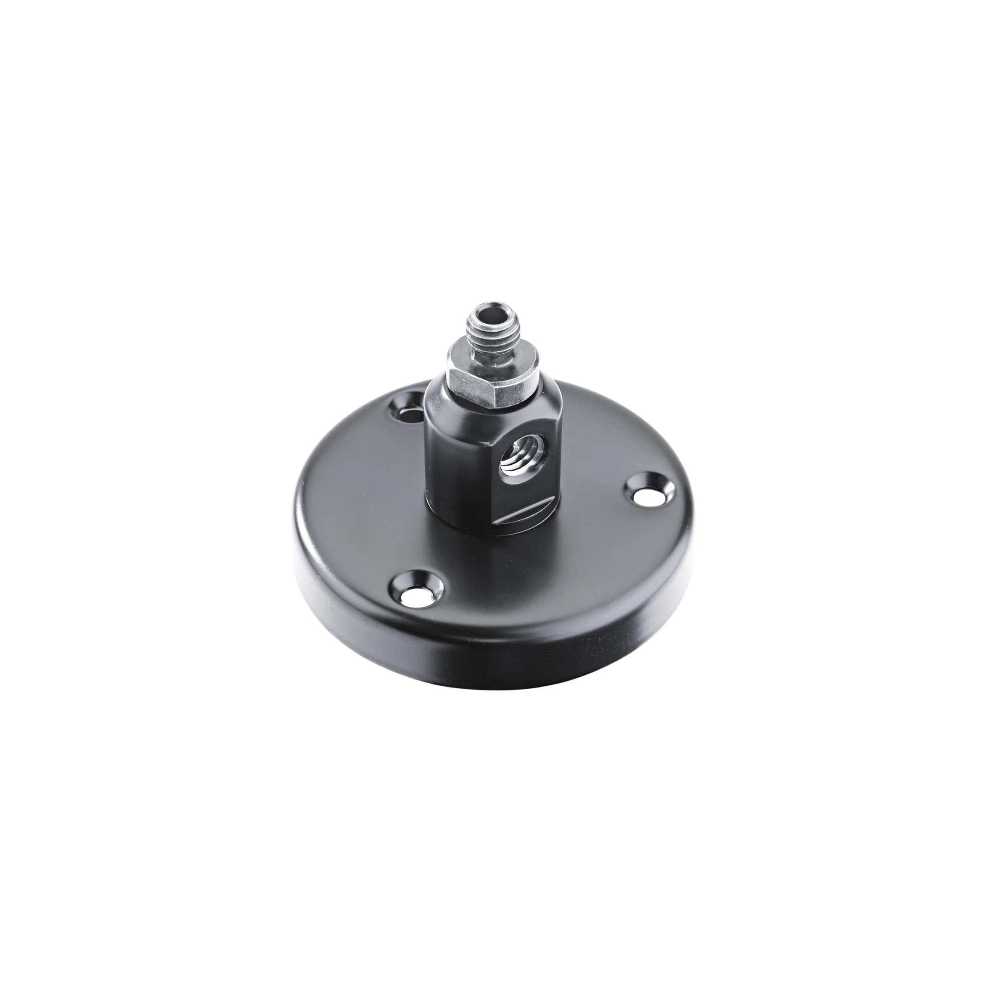 K&M 221c table flange with two-way 3/8in mounting screw, black - Image 2