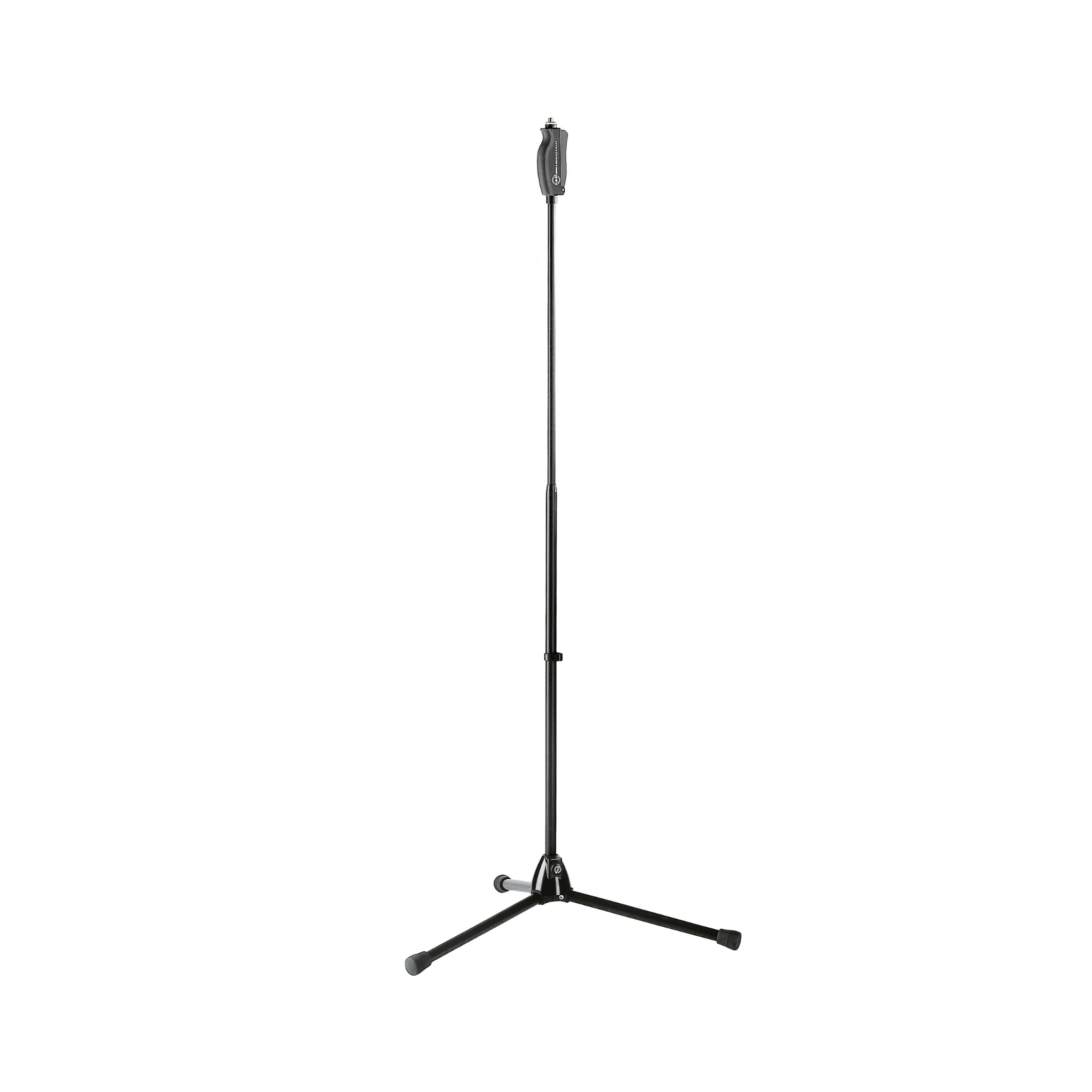 K&M 25680 one-hand microphone stand with tripod base, black - Image 2