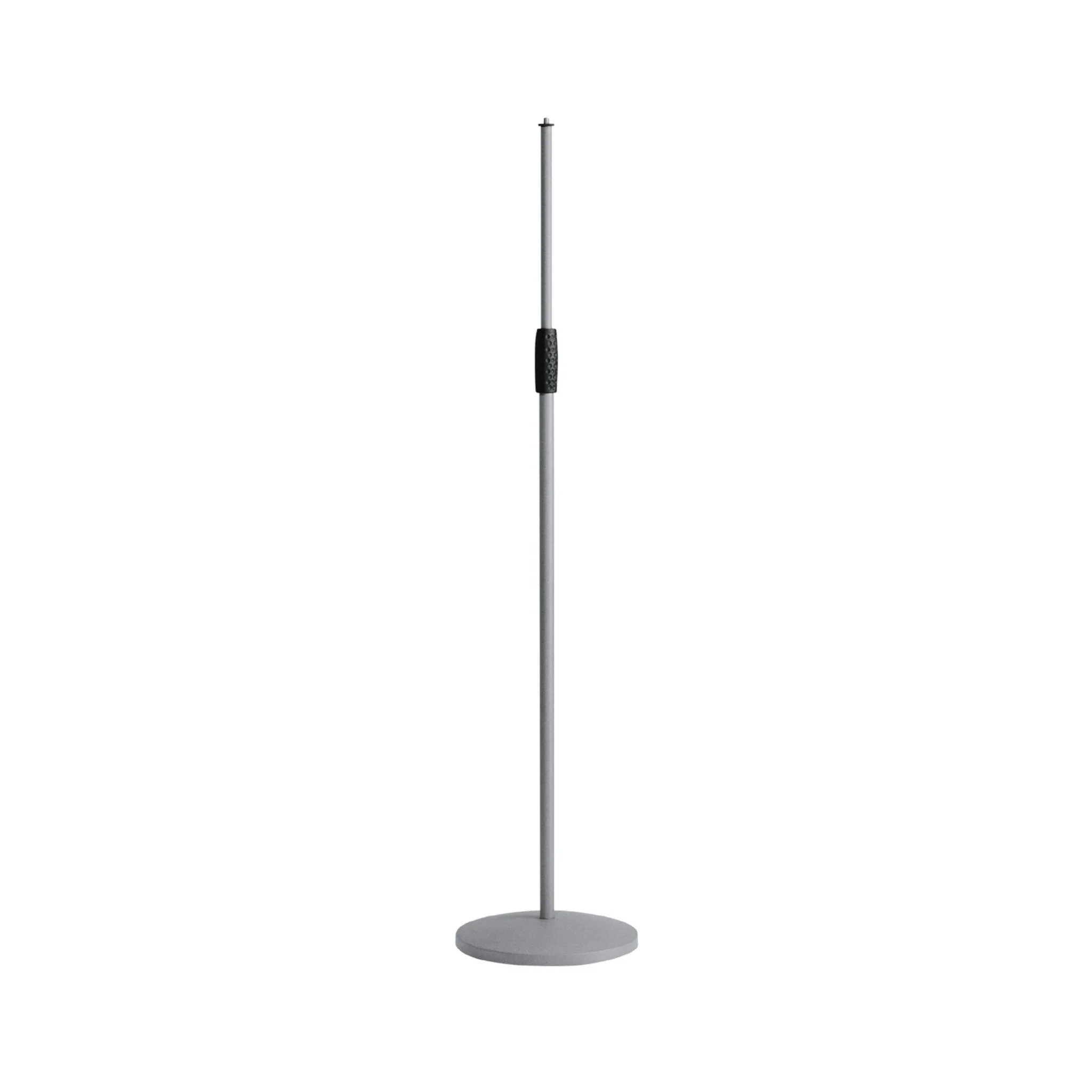 K&M 260/1 adjustable microphone stand with medium round base, maximum height 1575mm, grey, non-refle - Image 2