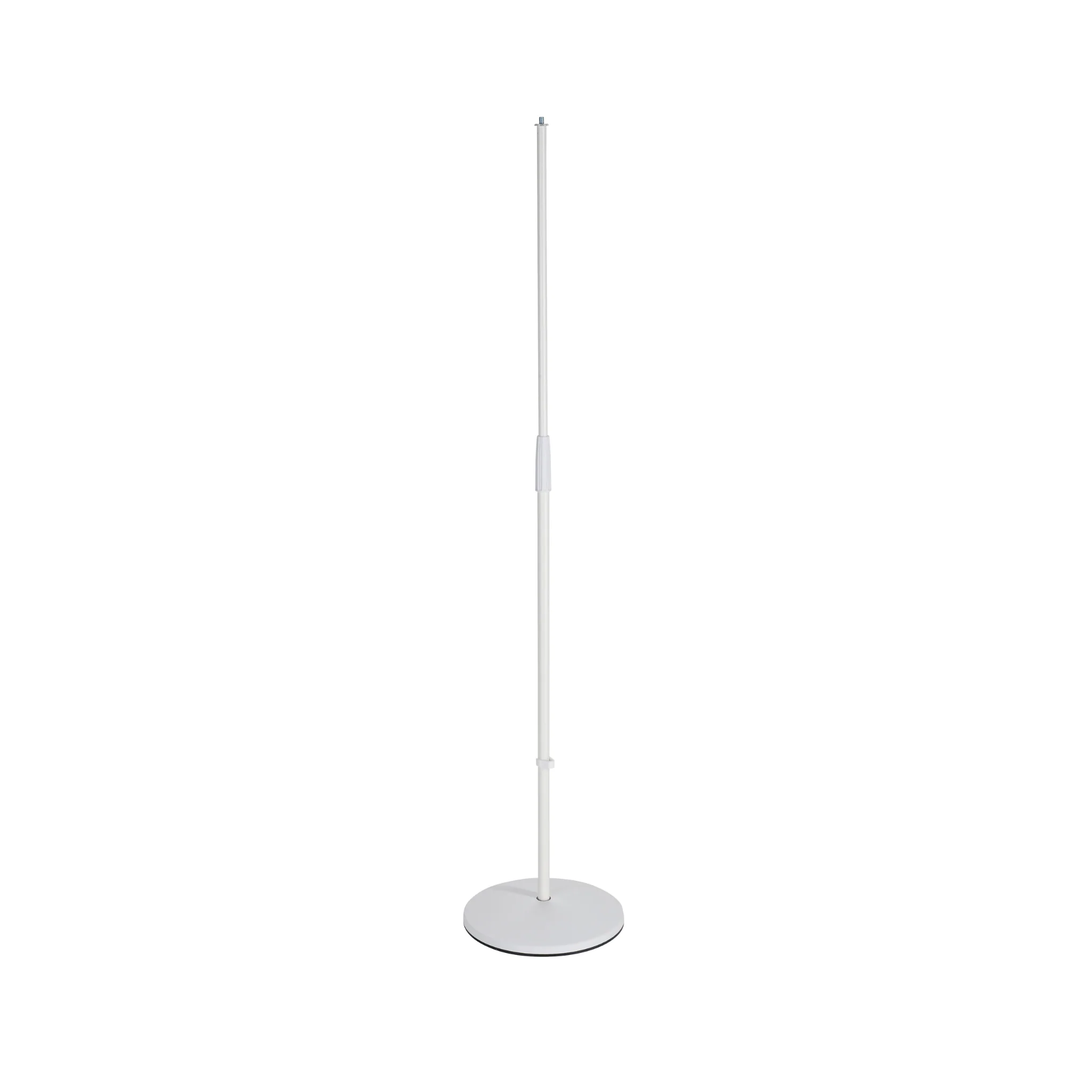 K&M 260/1 adjustable microphone stand with medium round base, maximum height 1575mm, white - Image 2