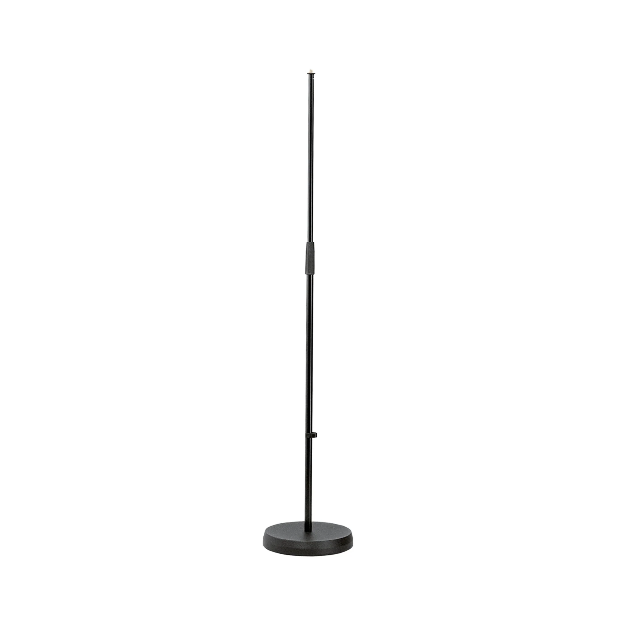 K&M 260 adjustable microphone stand with heavy round base, maximum height 1565mm, black - Image 2