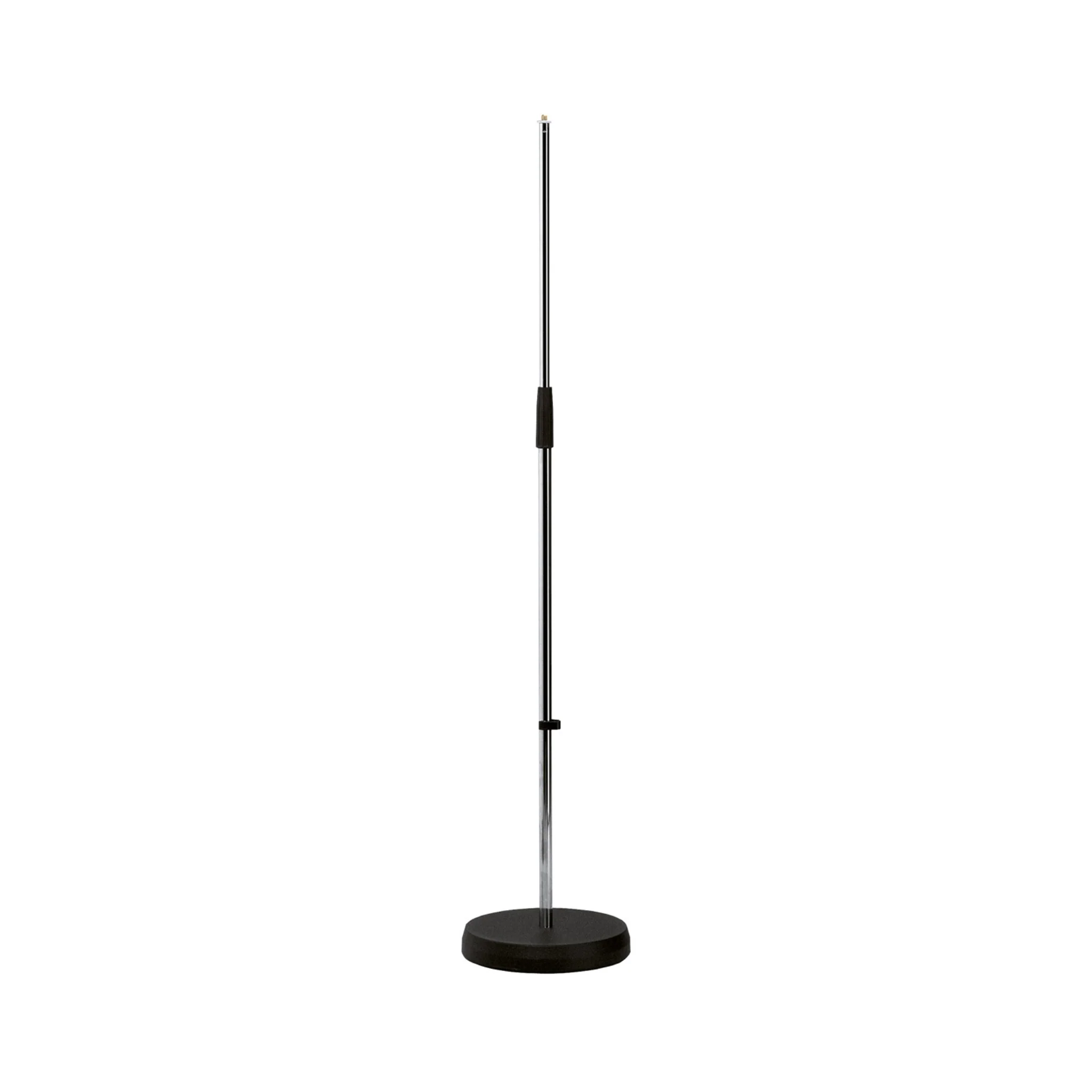 K&M 260 adjustable microphone stand with heavy round base, maximum height 1565mm, chrome - Image 2