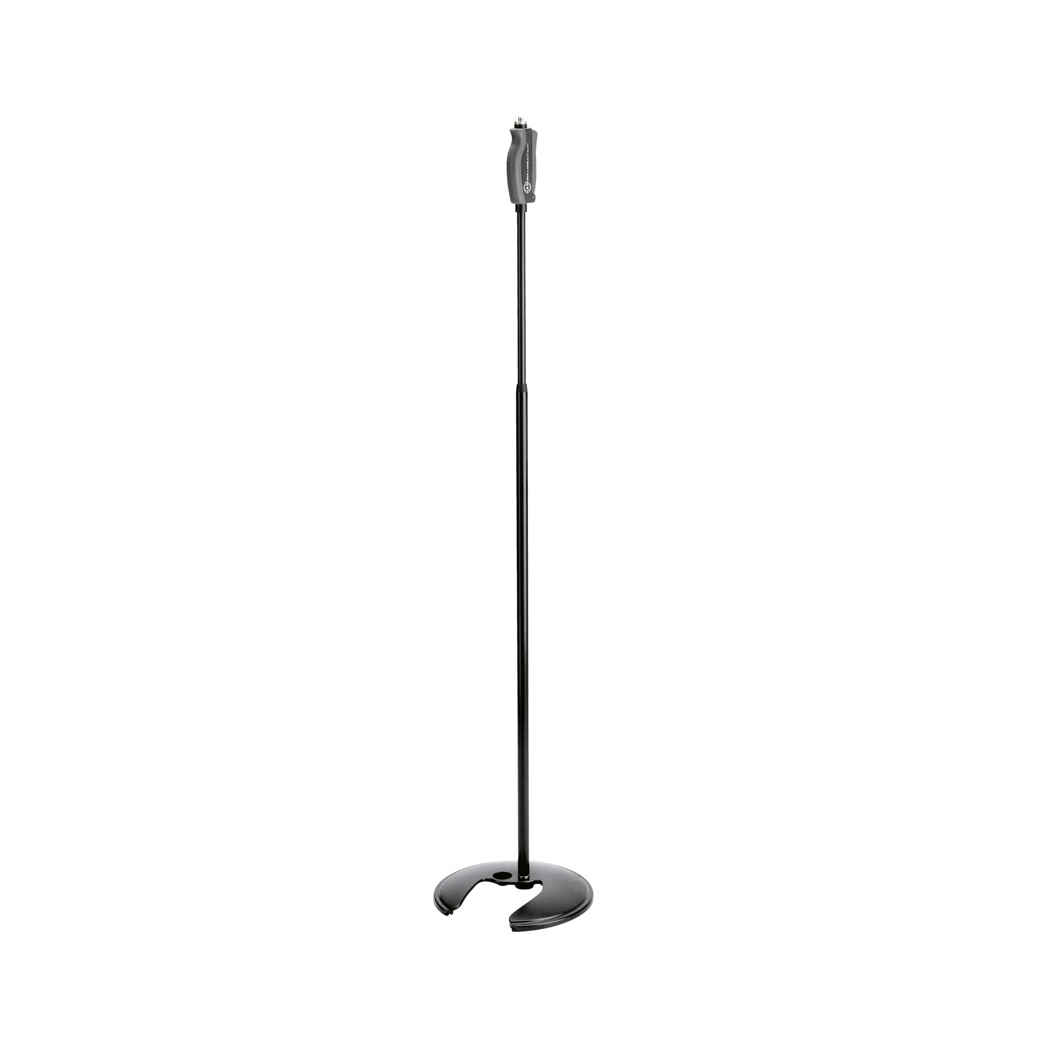 K&M 26075 stackable 'One-Hand' microphone stand with round base, black - Image 2