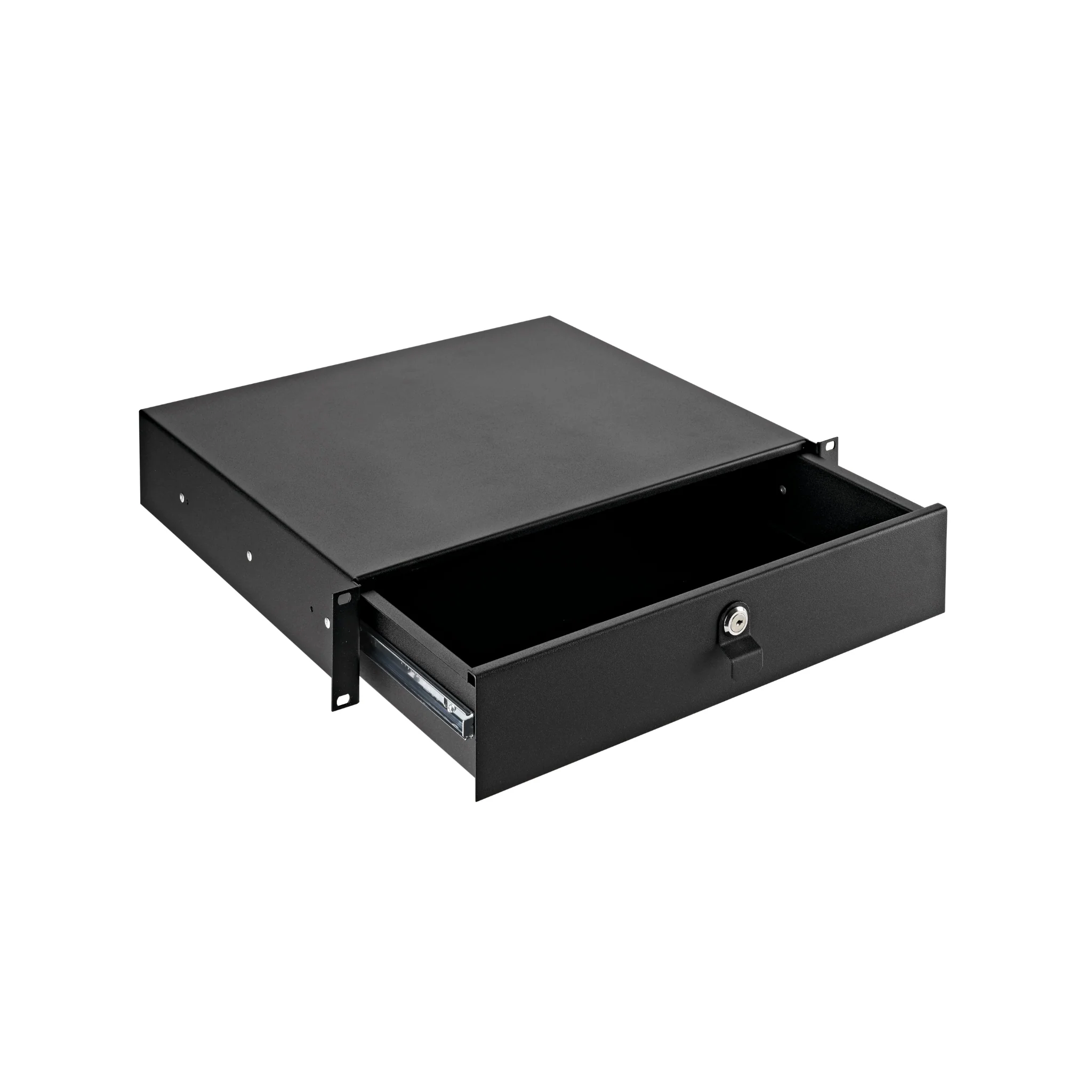 K&M 491/2 rackmount locking drawer, black; 2U - Image 2
