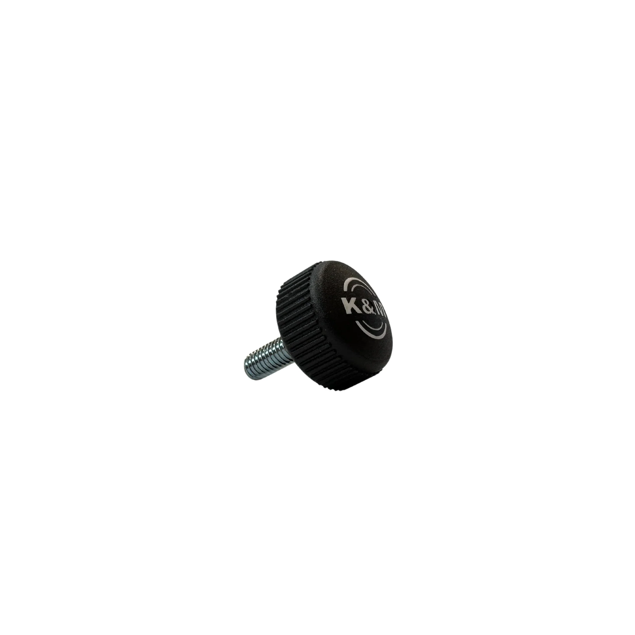 K&M knurled knob, M6 x 22mm, printed "K & M" - Image 2