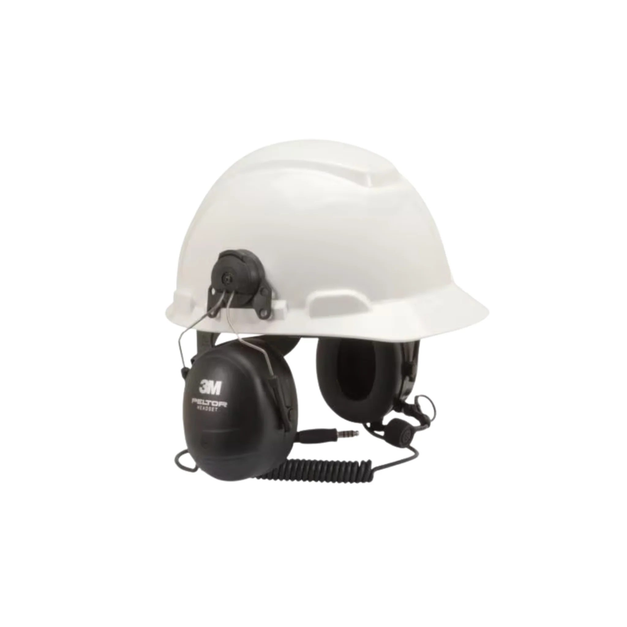 Peltor hardhat headset fitted with 4-pin female XLR (hardhat not included)