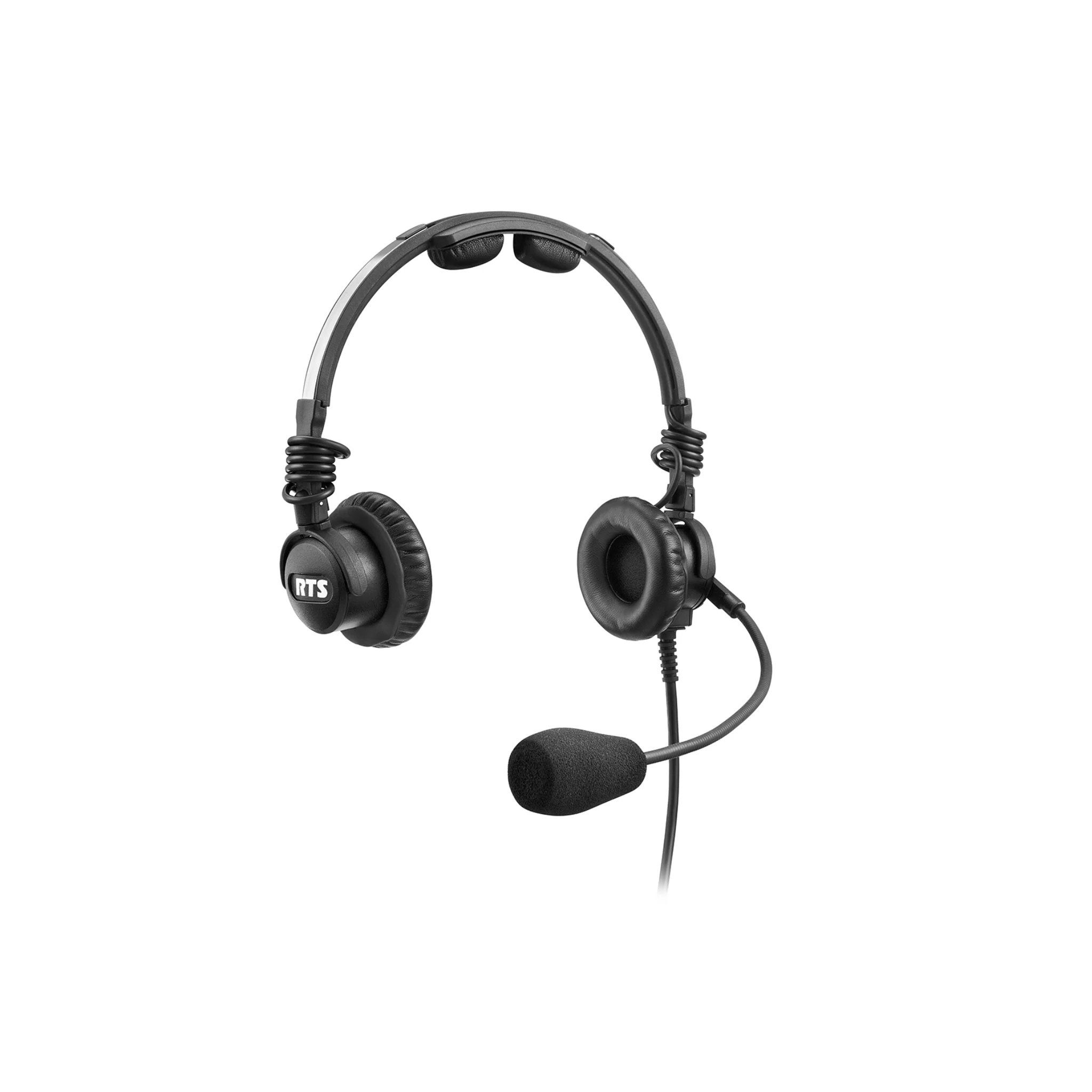 RTS lightweight dual muff headset with dynamic mic (4-pin female XLR)