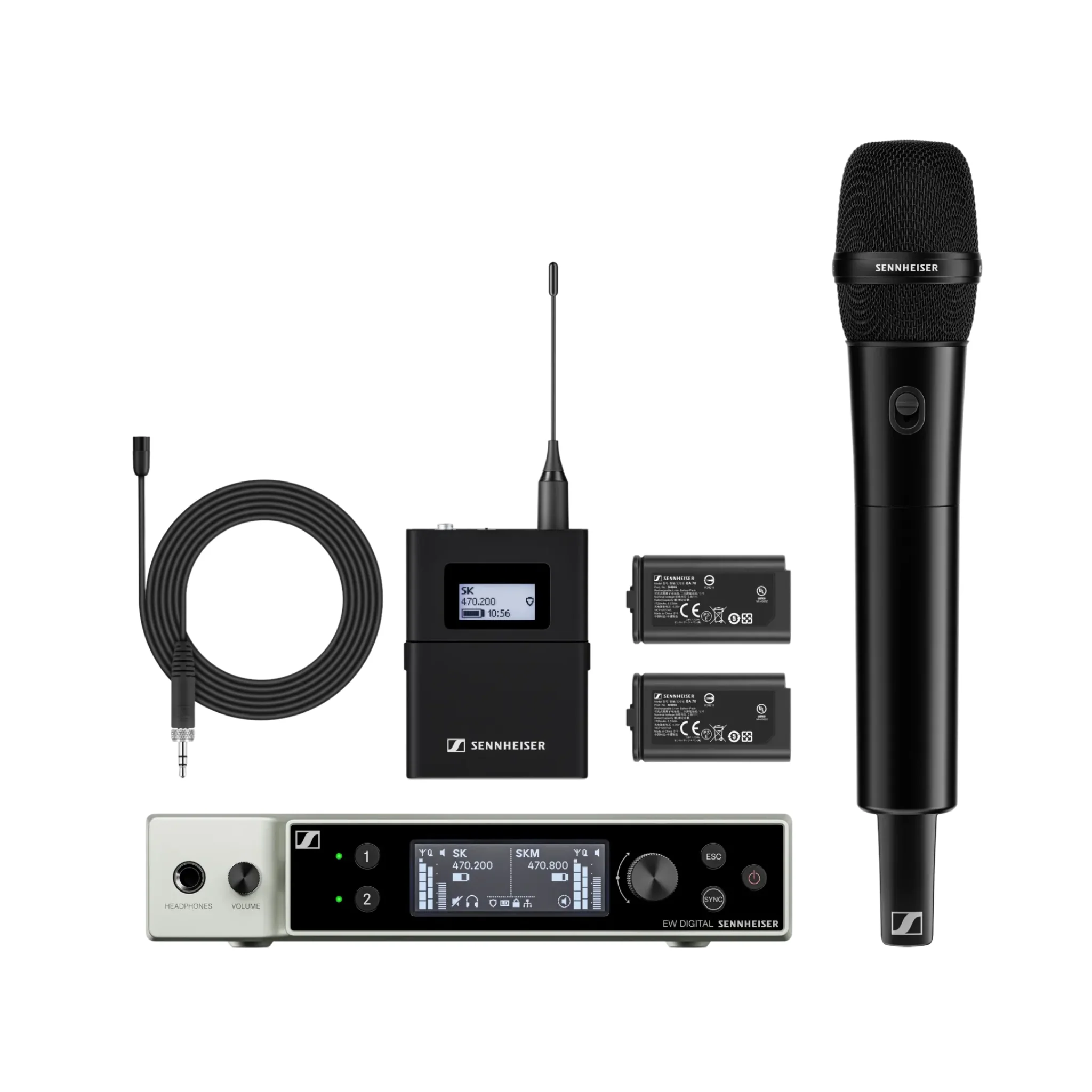 Sennheiser EW-DX MKE 2-835-S SET (U1/5) Digital wireless lavalier/handheld set