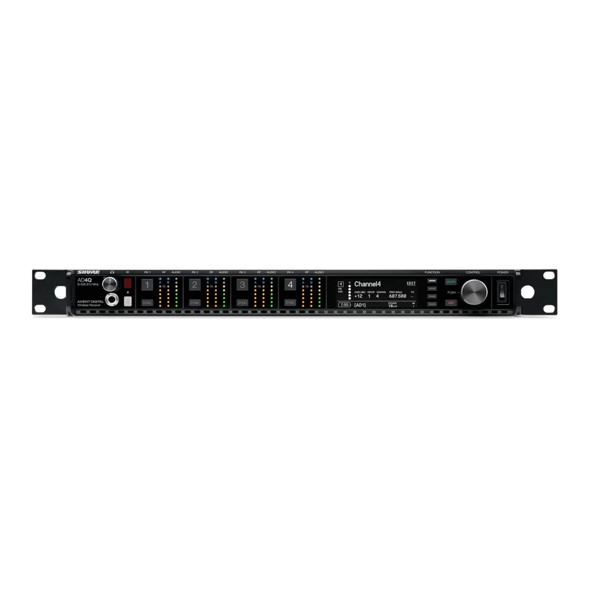 Shure AD4Q Axient Digital four channel receiver. DC power module (960-1000 MHz & nbsp)