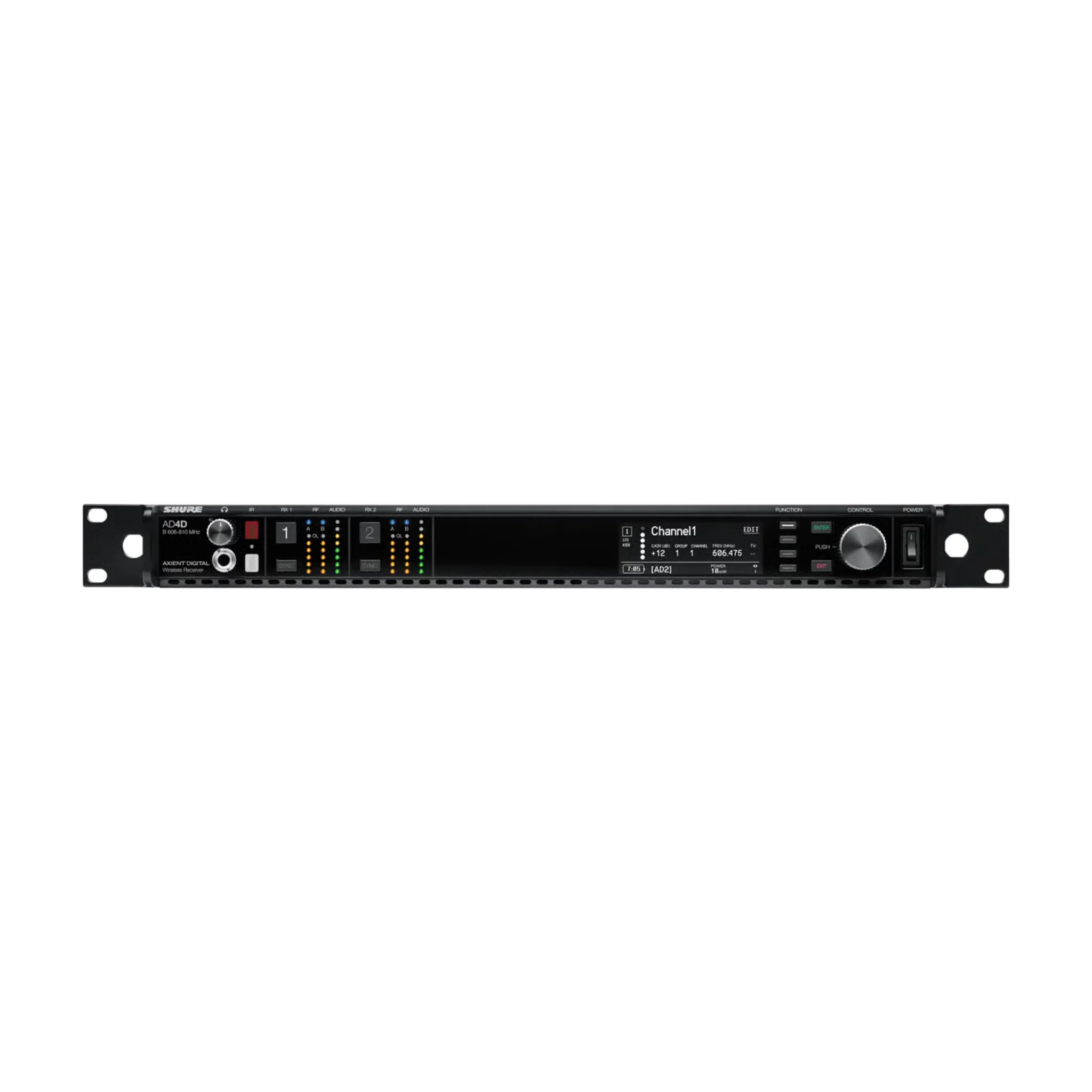 Shure AD4D Axient Digital two channel receiver. Without accessories (606-810 MHz)