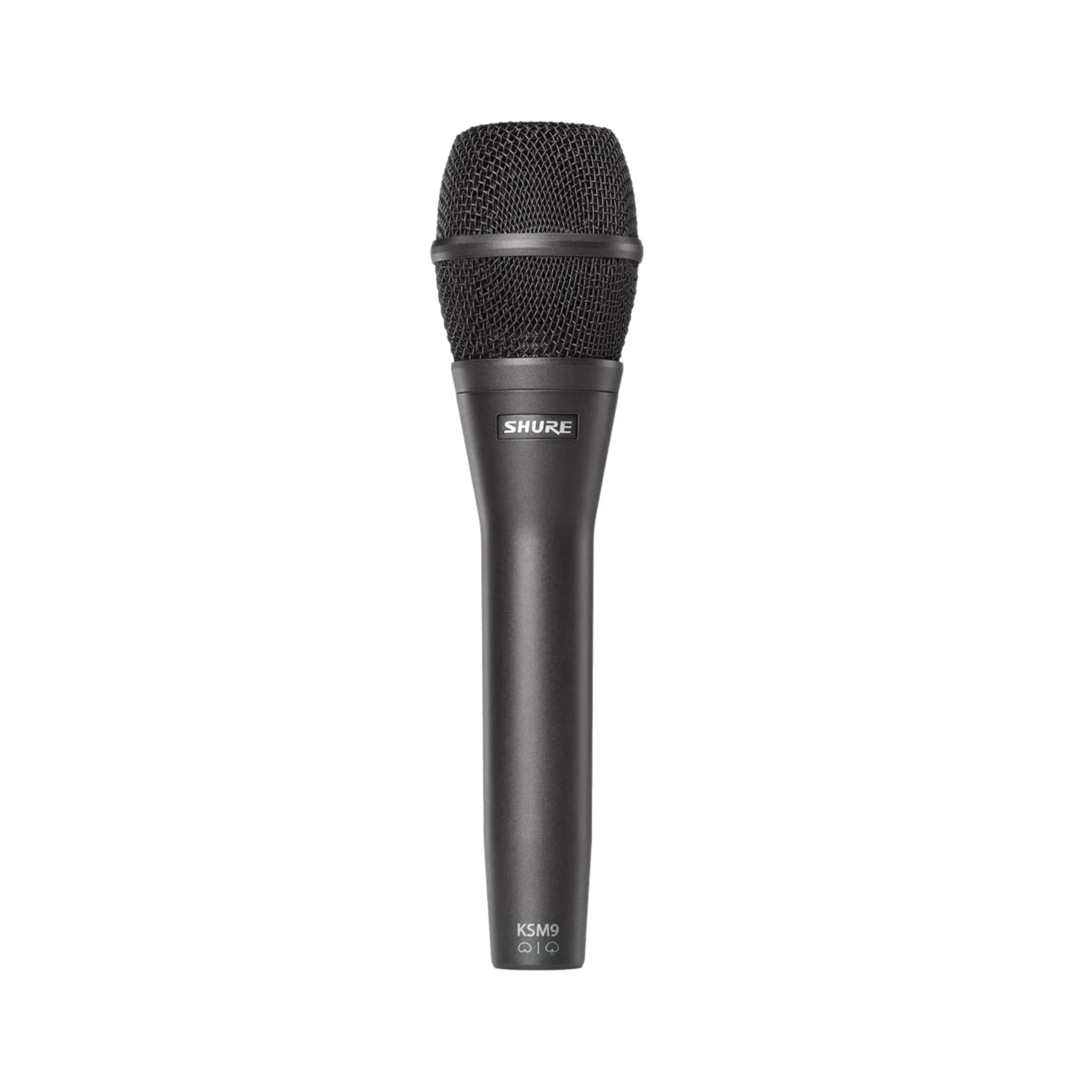 Shure dual diaphragm microphone with switchable polar patterns, charcoal grey