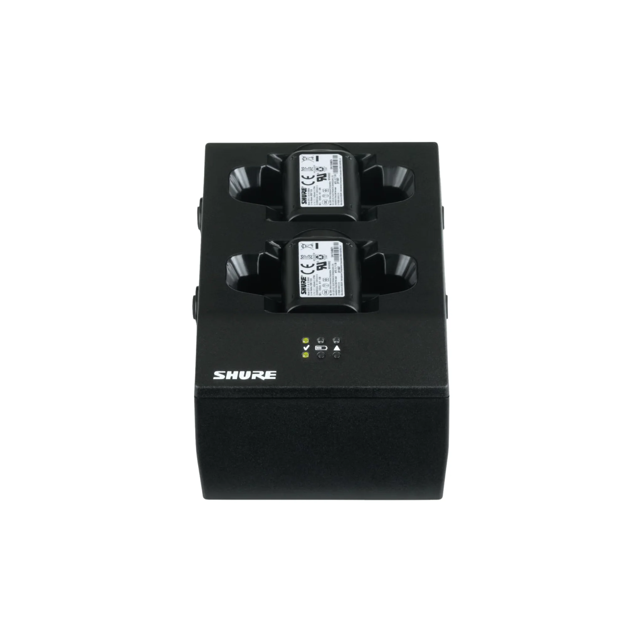 Shure dual docking battery/transmitter charger without power supply; for ULXD, P9RA, P10R